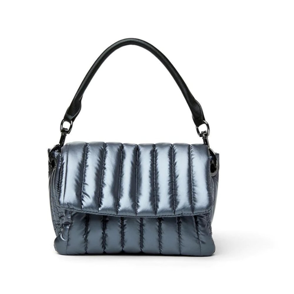 Think Royln Convertible Multi Strap Nylon Crossbody - Bar Bag pearl gray bag